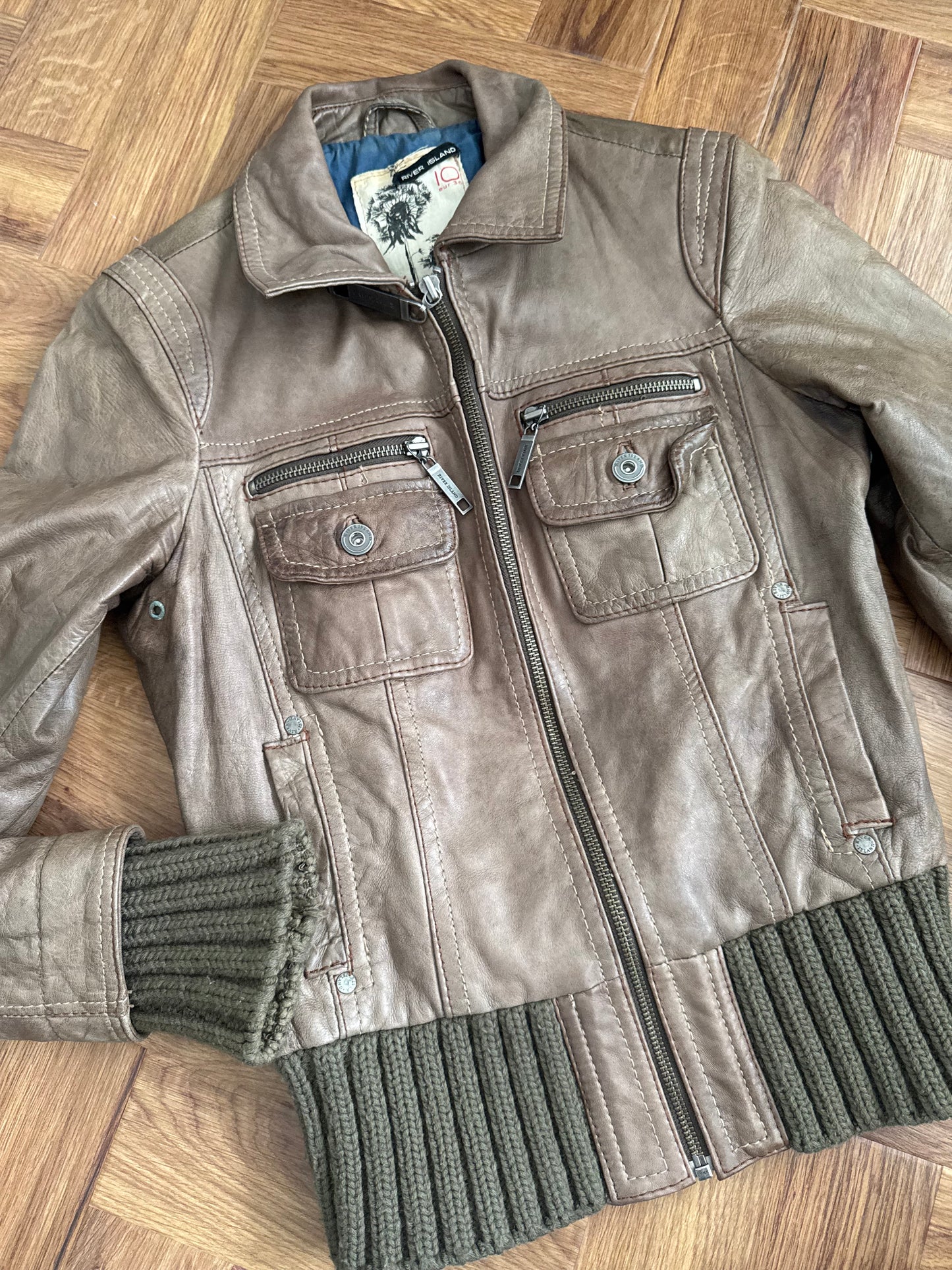 Leather Bomber Jacket (UK10)