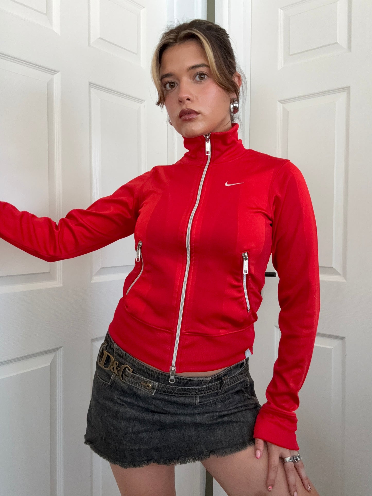 Striped Nike Tracksuit Top (S)
