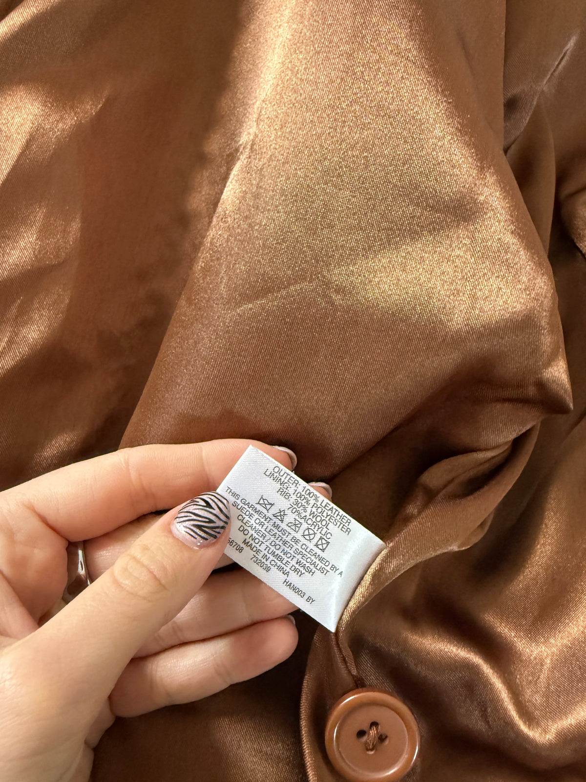 Leather Bomber Jacket (UK14)