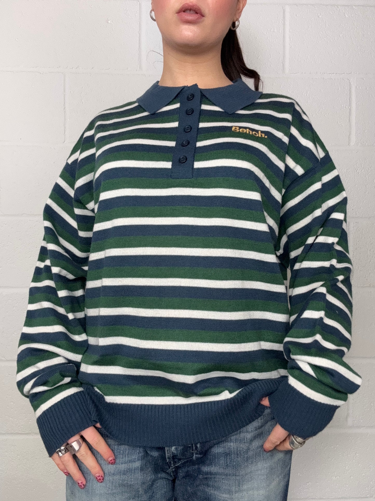 Bench Knitted Rugby Shirt (S)