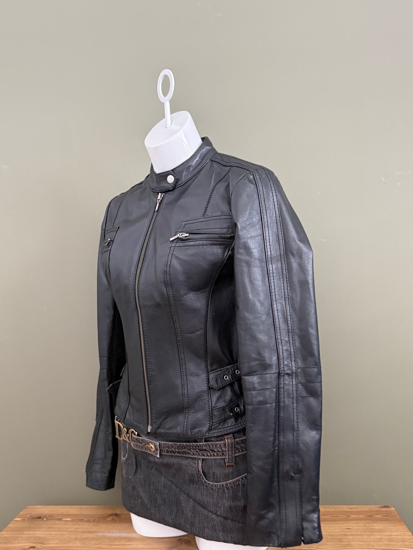 Leather Buckle Jacket (UK10)