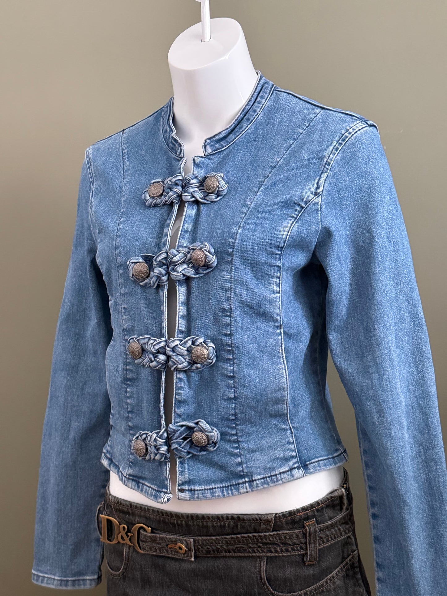Denim Military Laura Ashley Jacket (UK10)