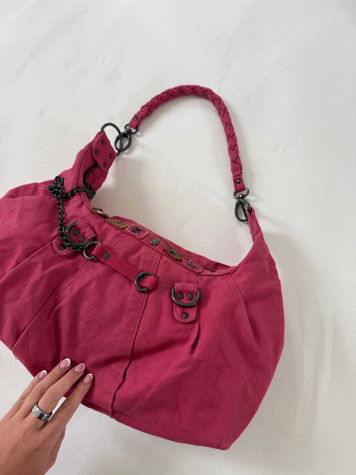 Vintage Diesel Pink Slouchy Handbag