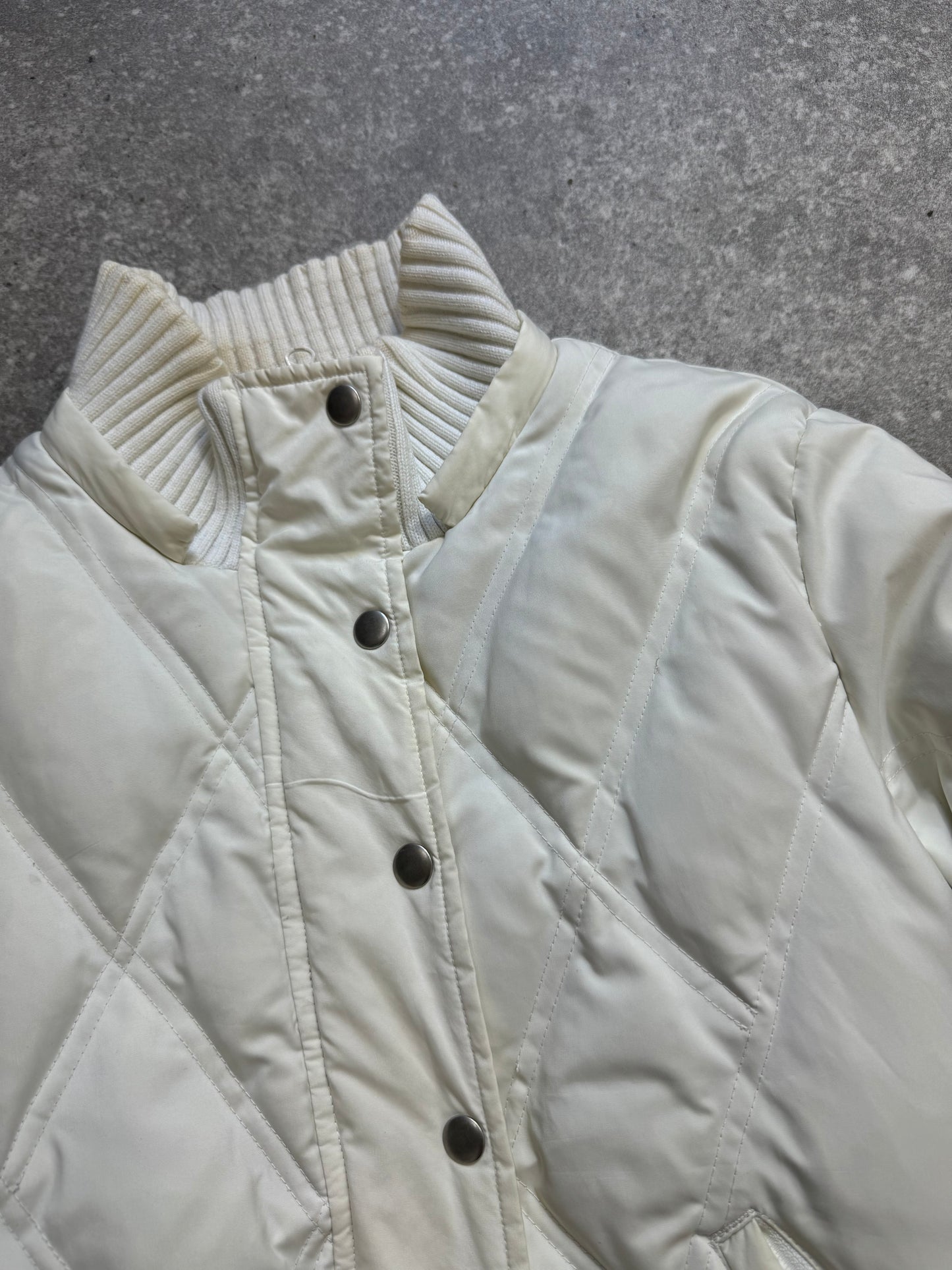 Cream Y2K Puffer Jacket (UK8)