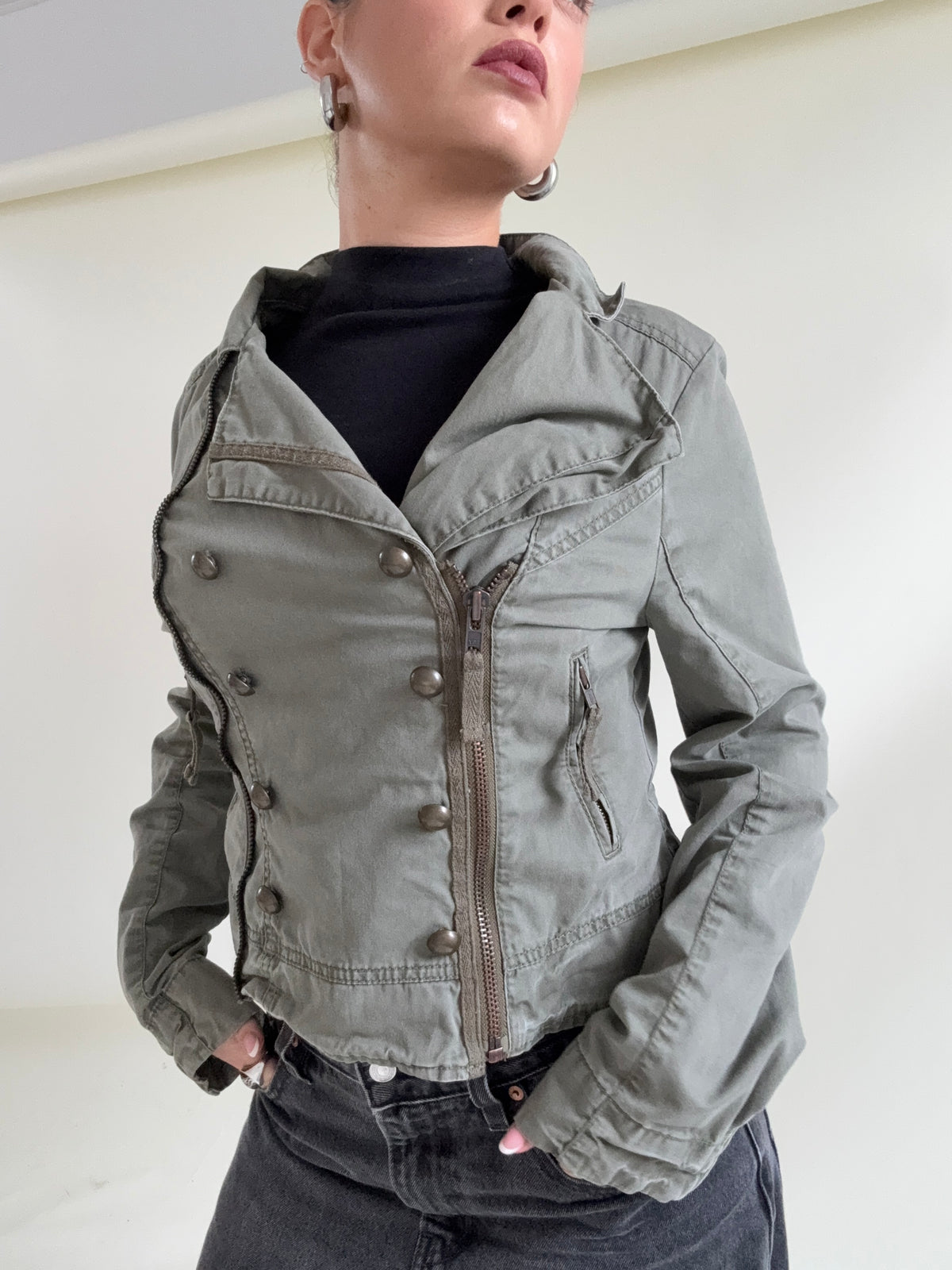 Khaki Military Jacket (UK12)