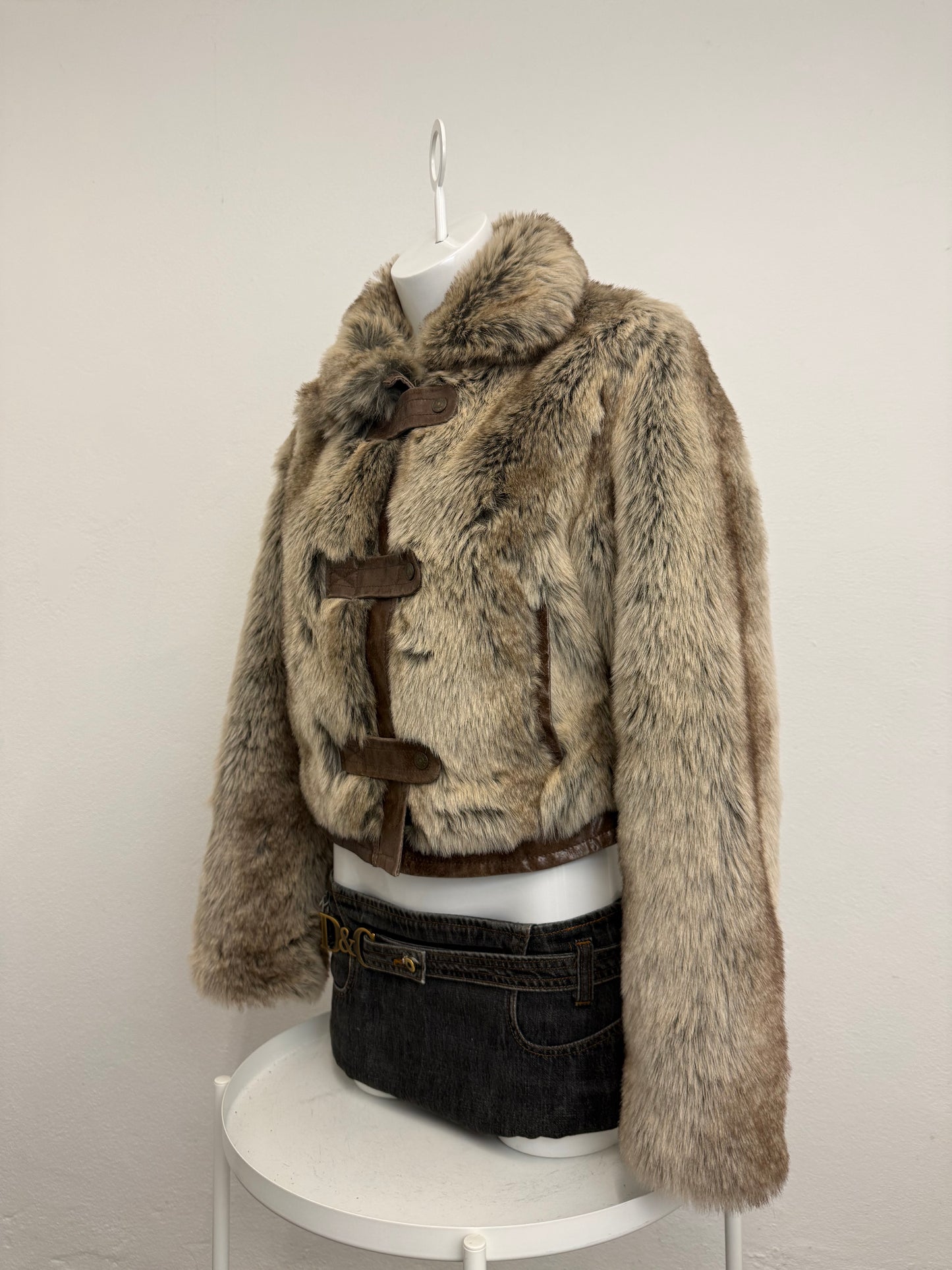 Faux Fur Bomber Jacket (UK12)