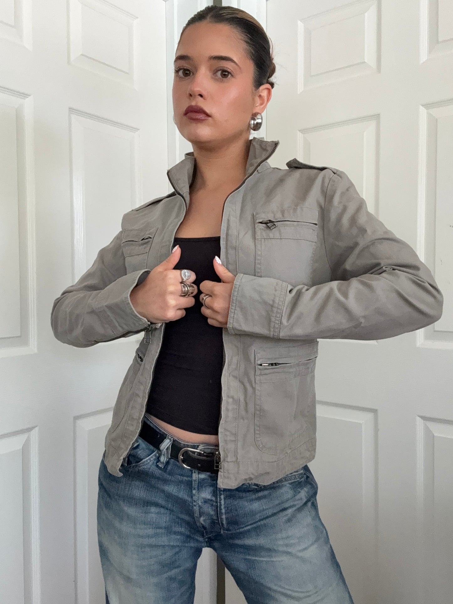 Y2K Cargo Jacket (M)