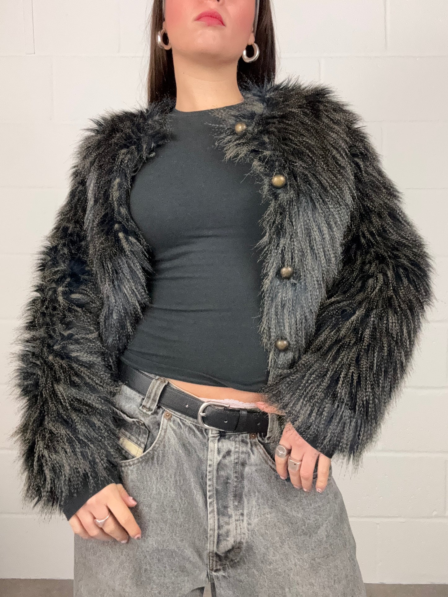 Jane Norman Faux Fur Jacket (M)