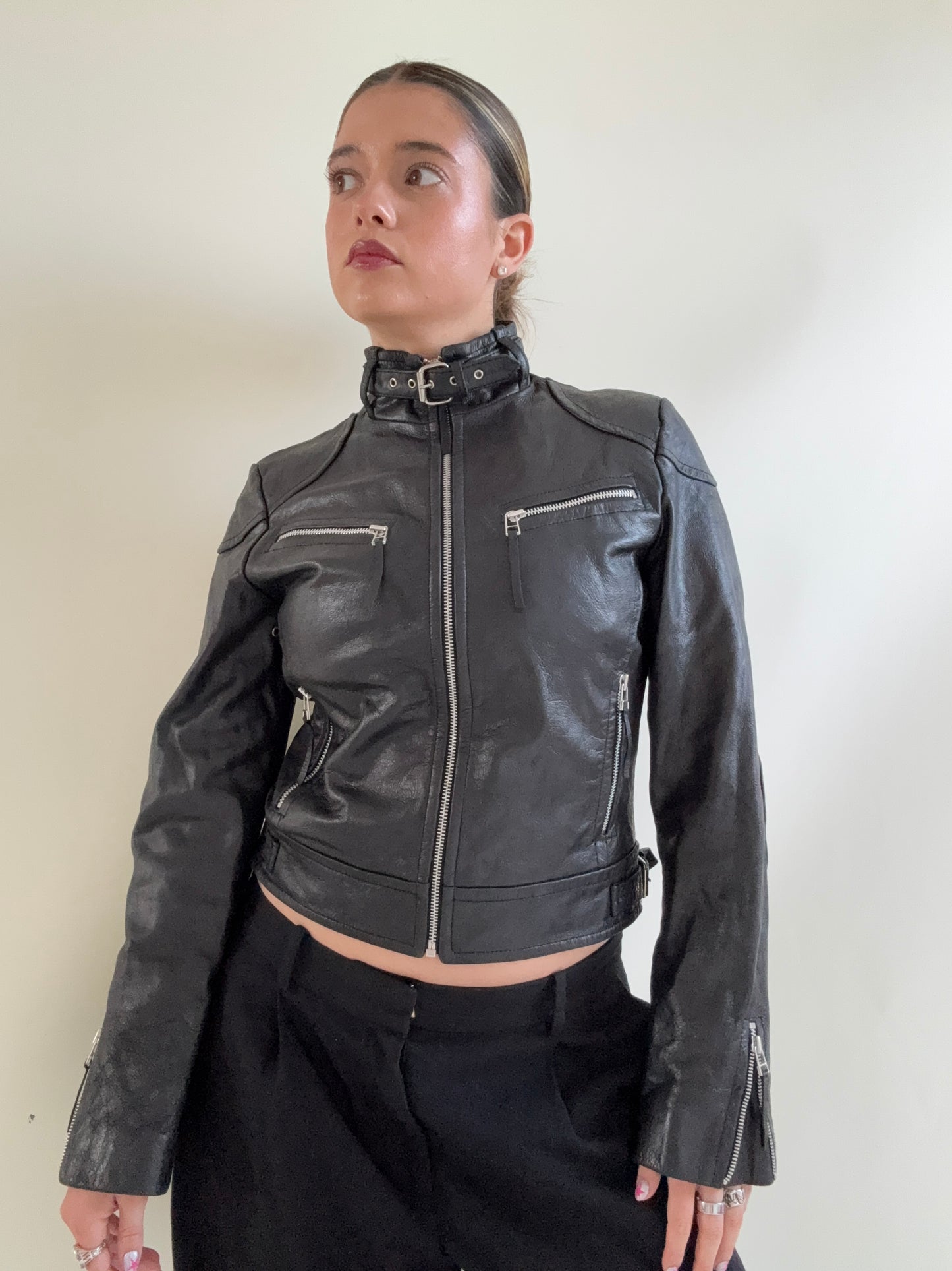 Leather Buckle Jacket (UK10)