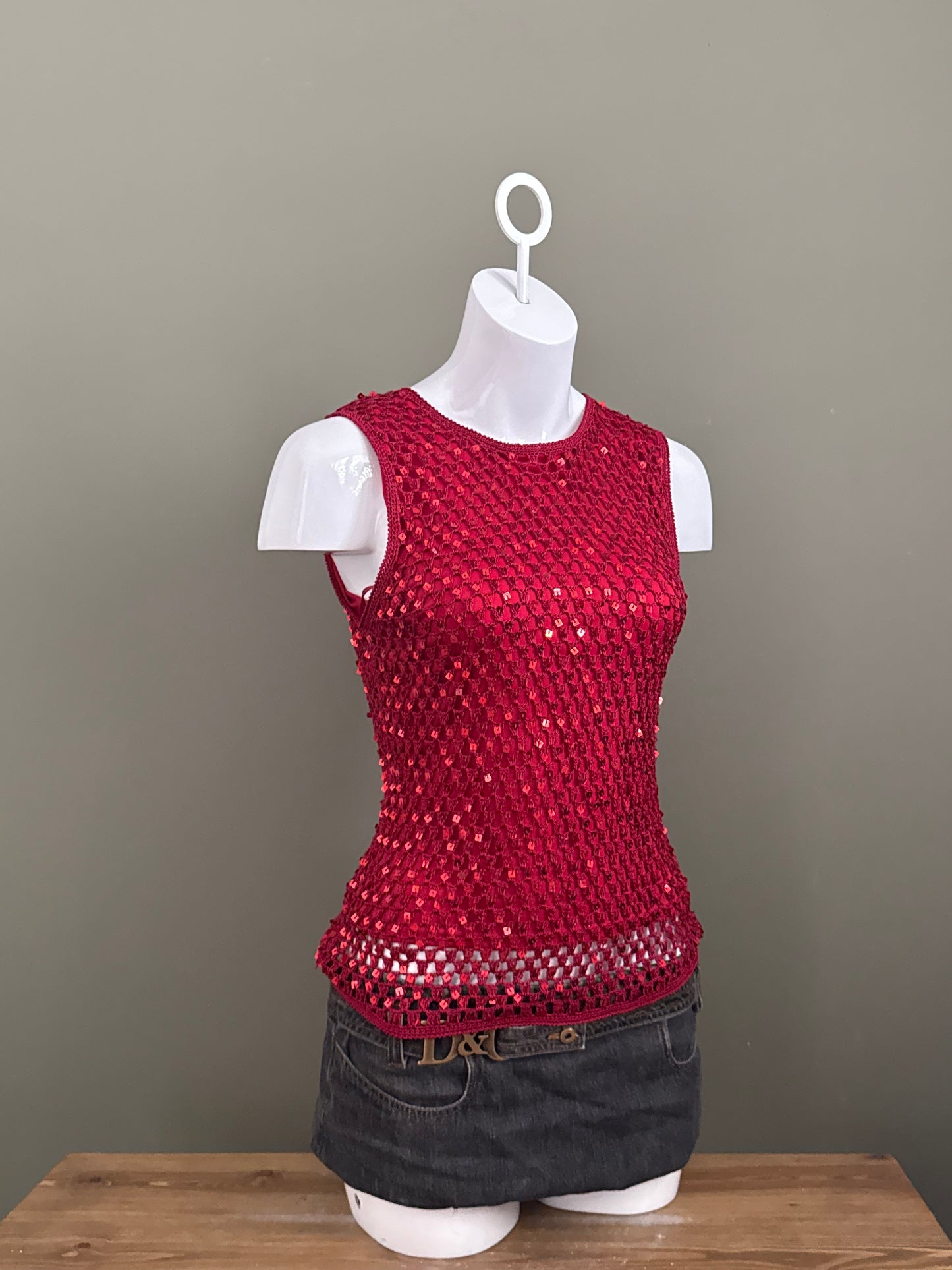 Crochet Sequin Top (UK10)