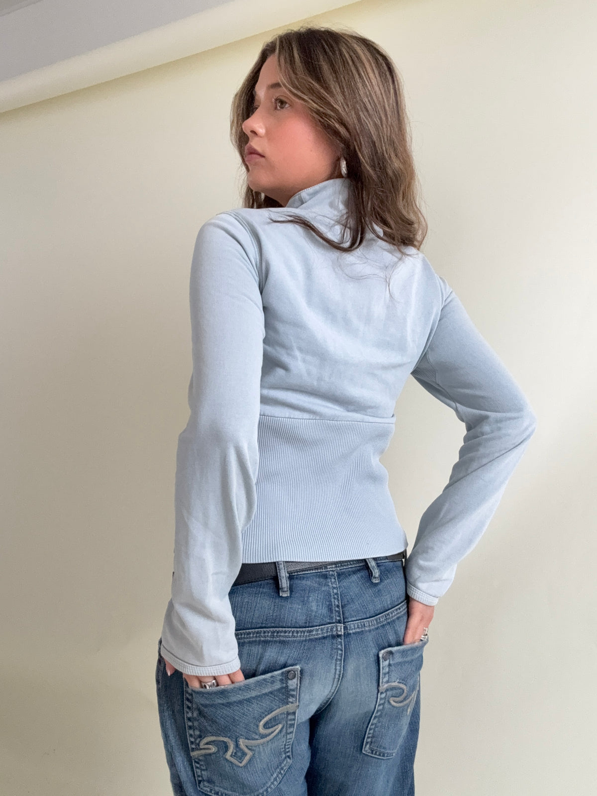 Diesel Baby Blue Zip Jumper (S)