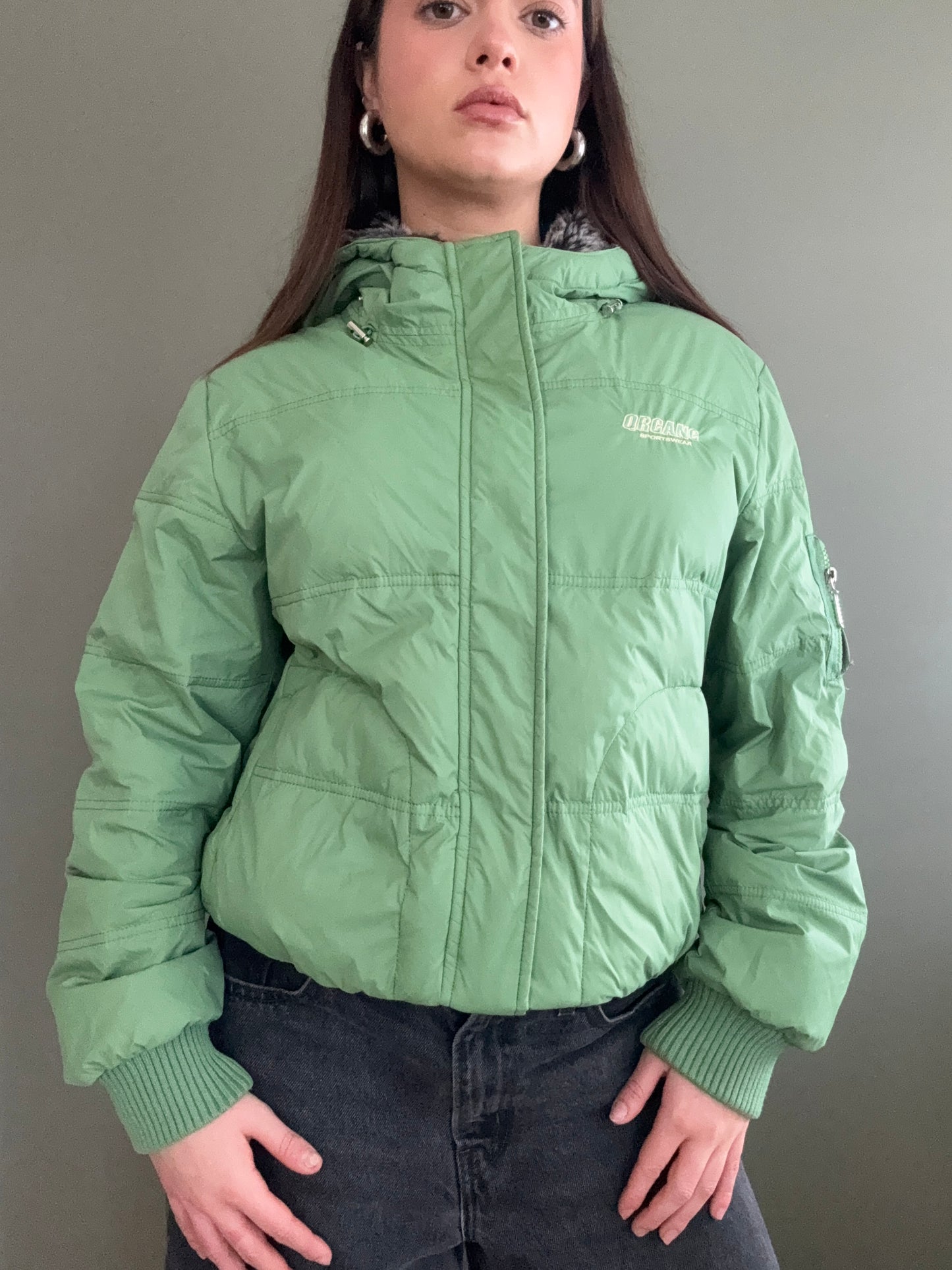 Green Puffer Jacket (M)