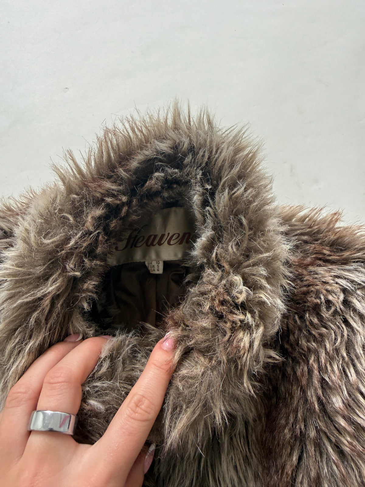 Cropped Faux Fur Jacket (UK10)