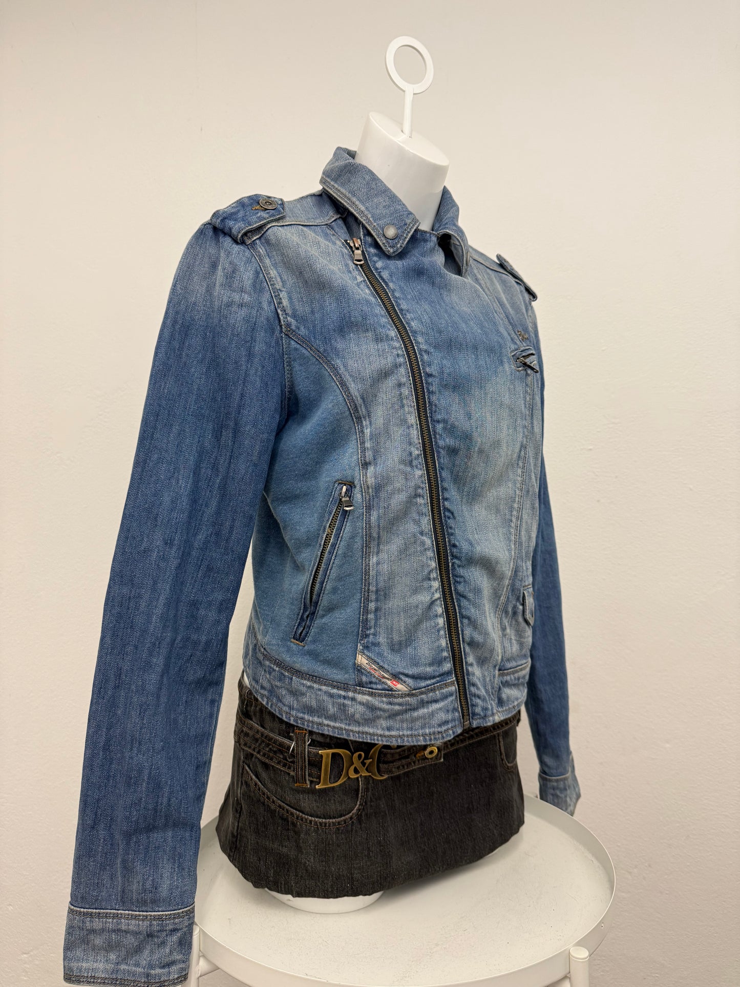 Diesel Denim Biker Jacket (L)