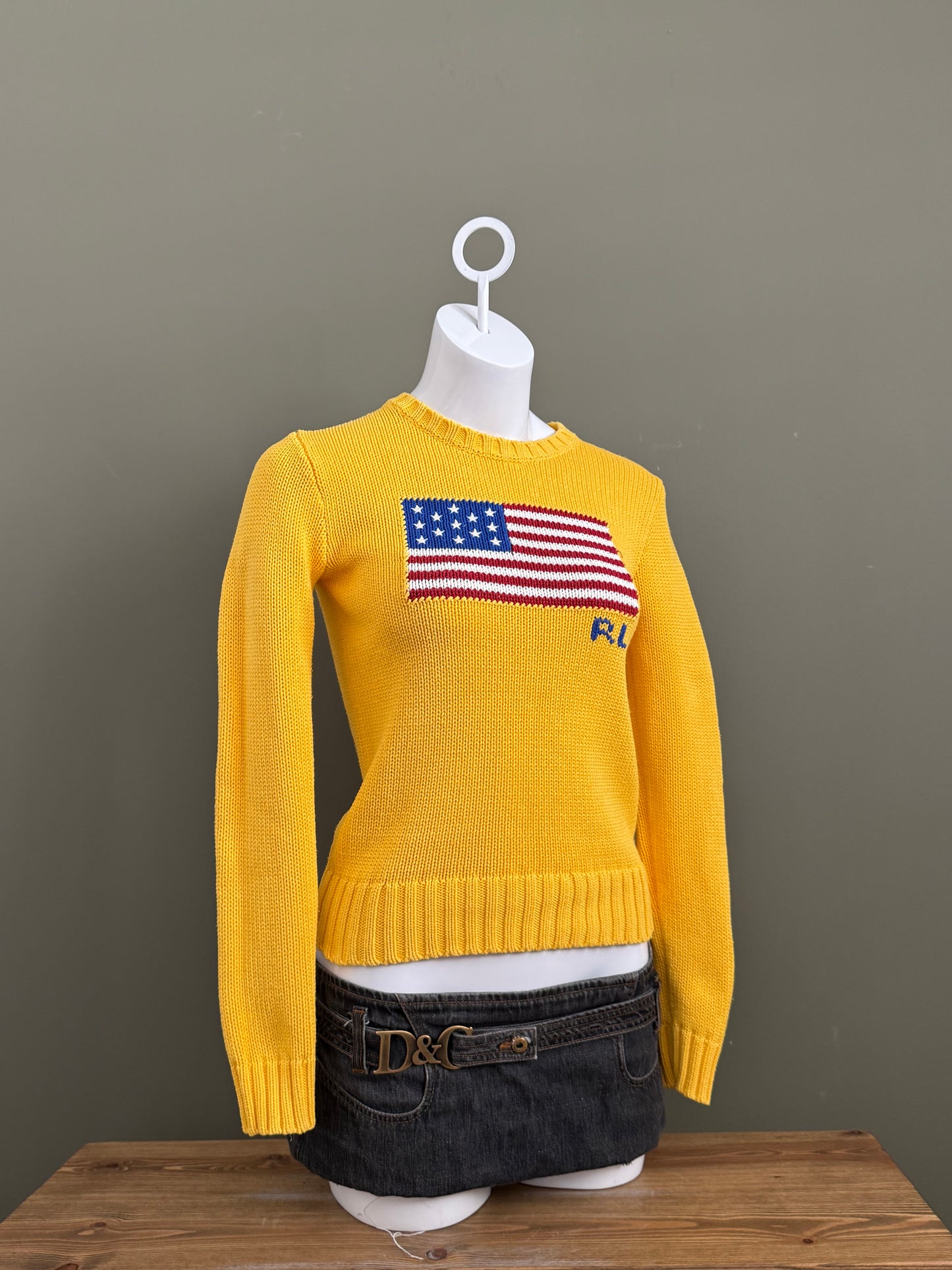 Ralph Lauren Yellow Knit Jumper (XS)