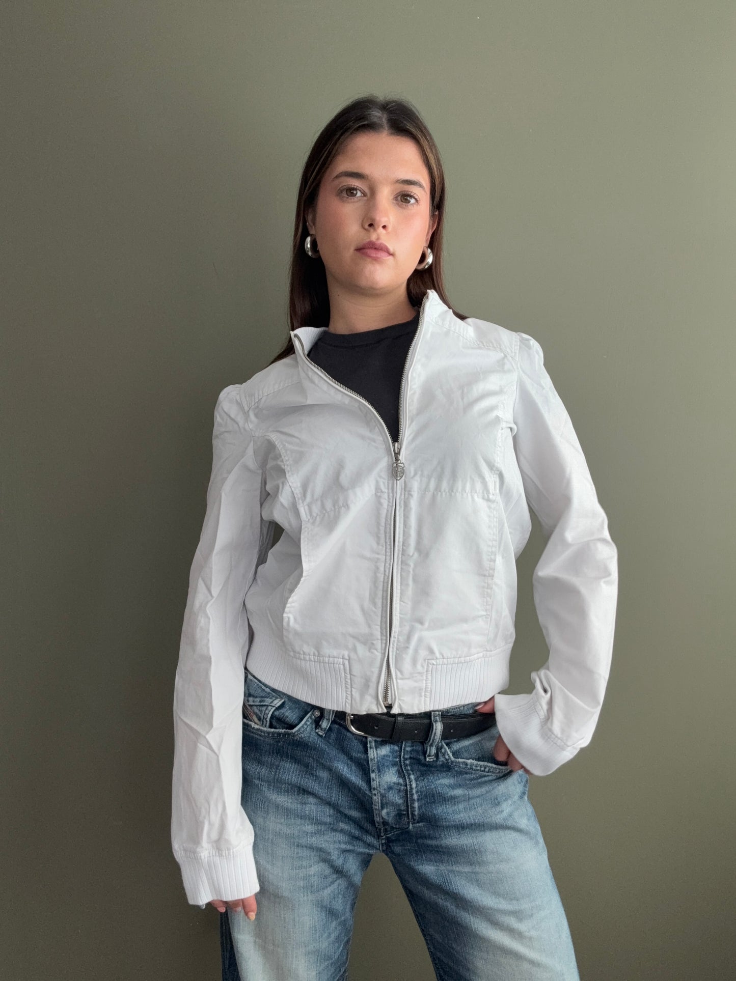 White Diesel Bomber Jacket (M)