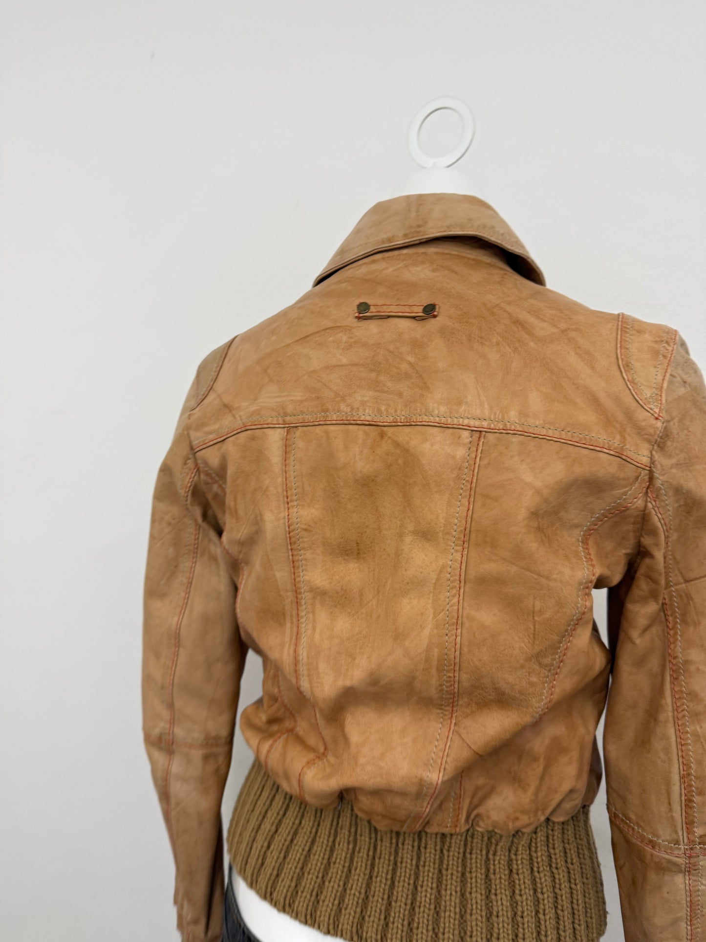 Leather Bomber Jacket (UK12)