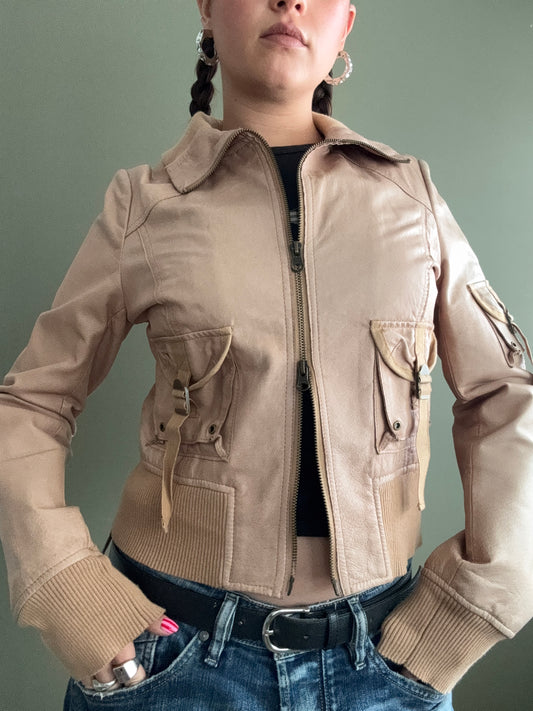 Cargo Leather Jacket (M)
