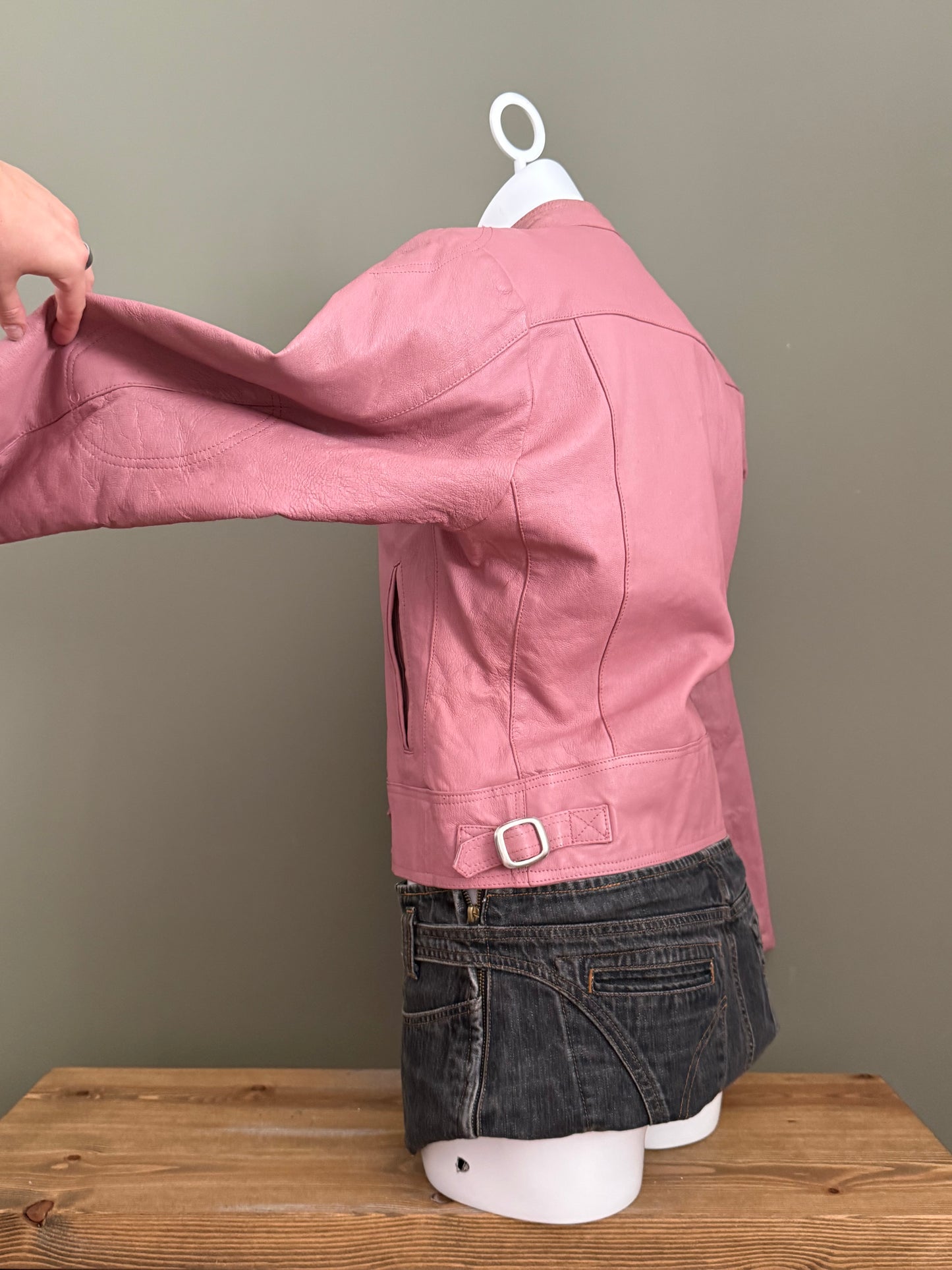 Pink Leather Jacket (M)