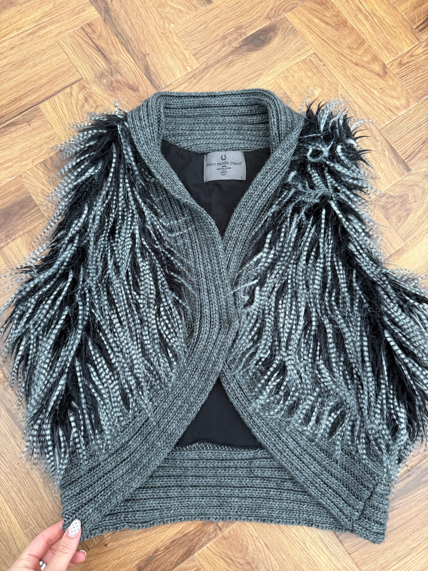 Cropped Faux Fur Bolero (L)