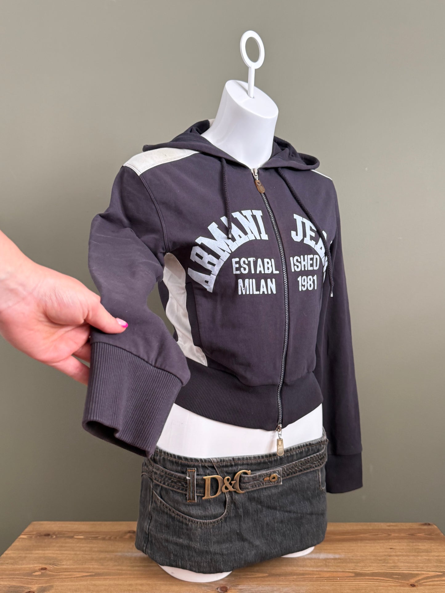Armani Zip Hoodie (UK8)