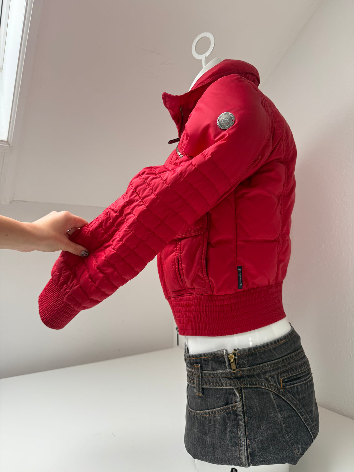 Vintage Armani Red Puffer Jacket (S)