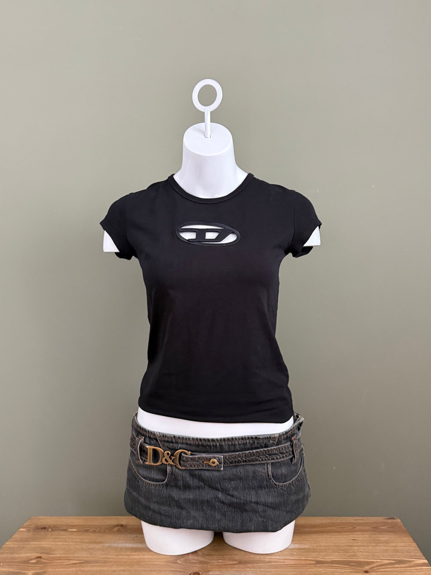 Diesel Cut Out Baby Tee (M)