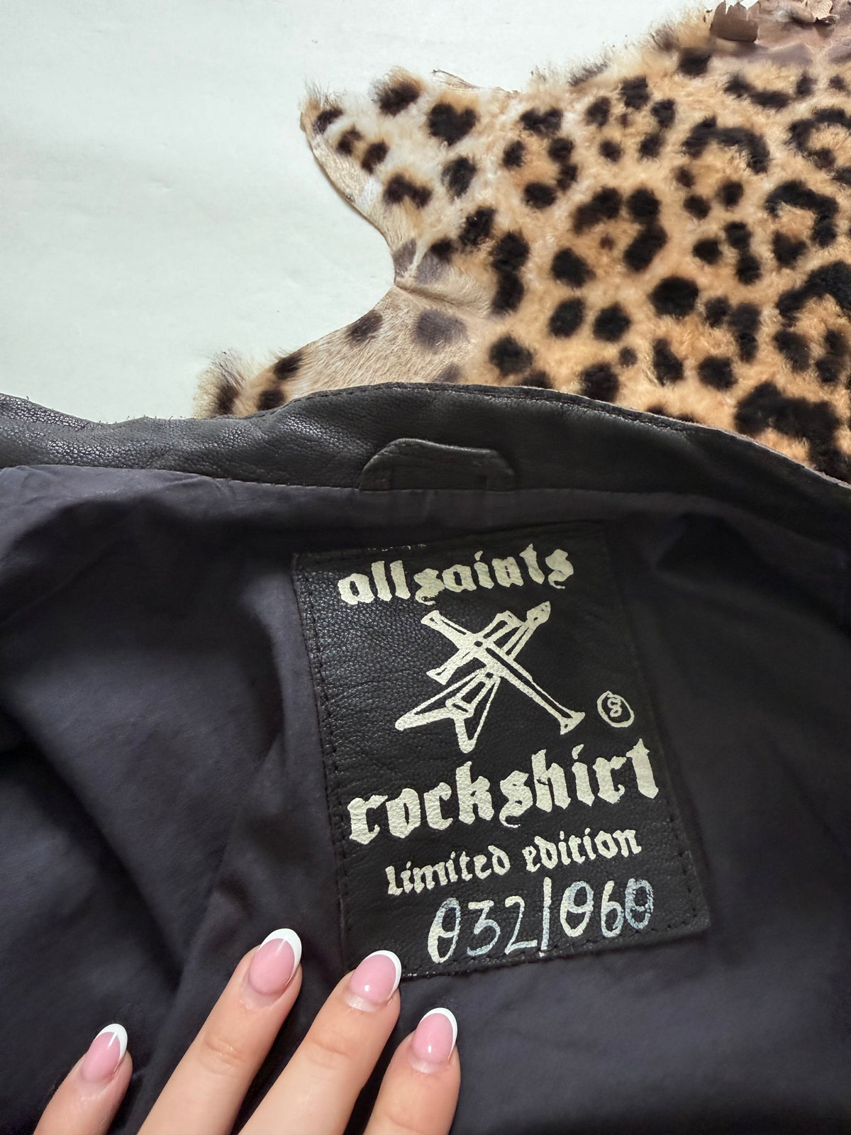 Allsaints Leather Studded Jacket (UK8)