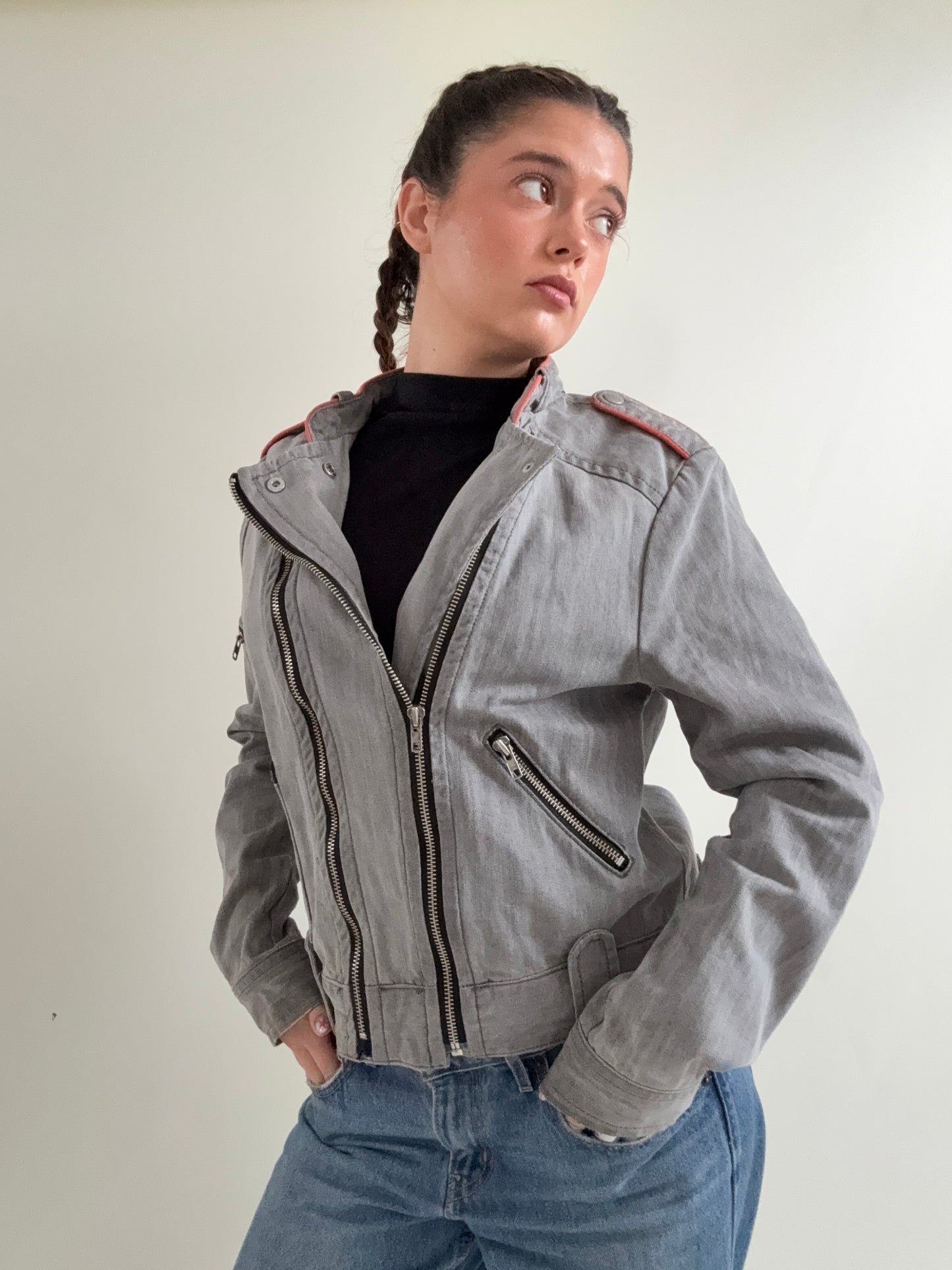 Y2K Biker Jacket (UK14)