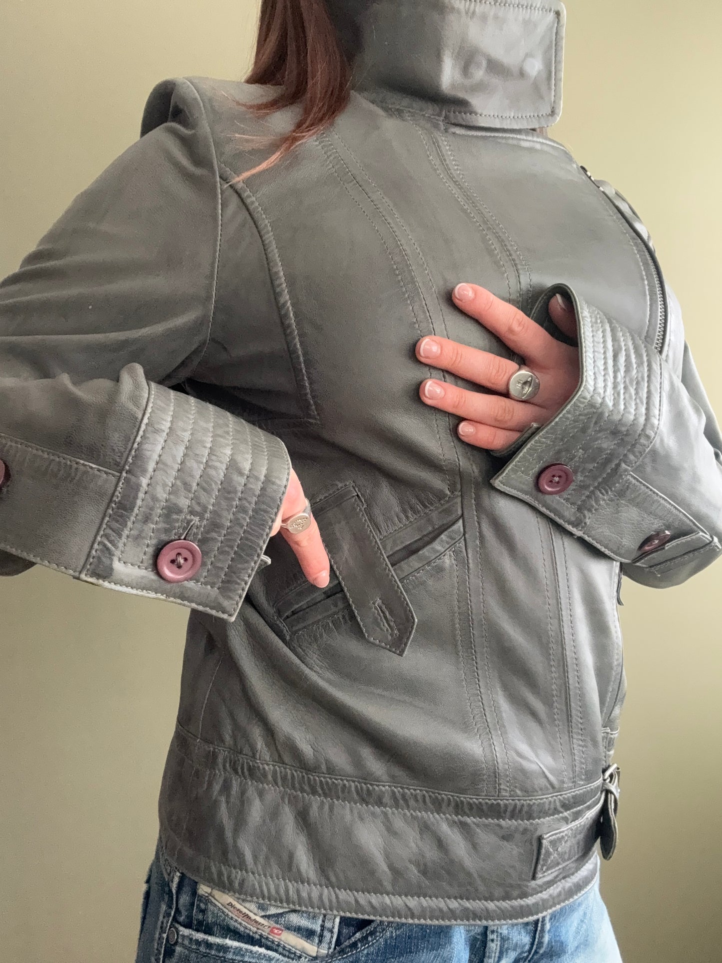 Leather Buckle Jacket (XL)
