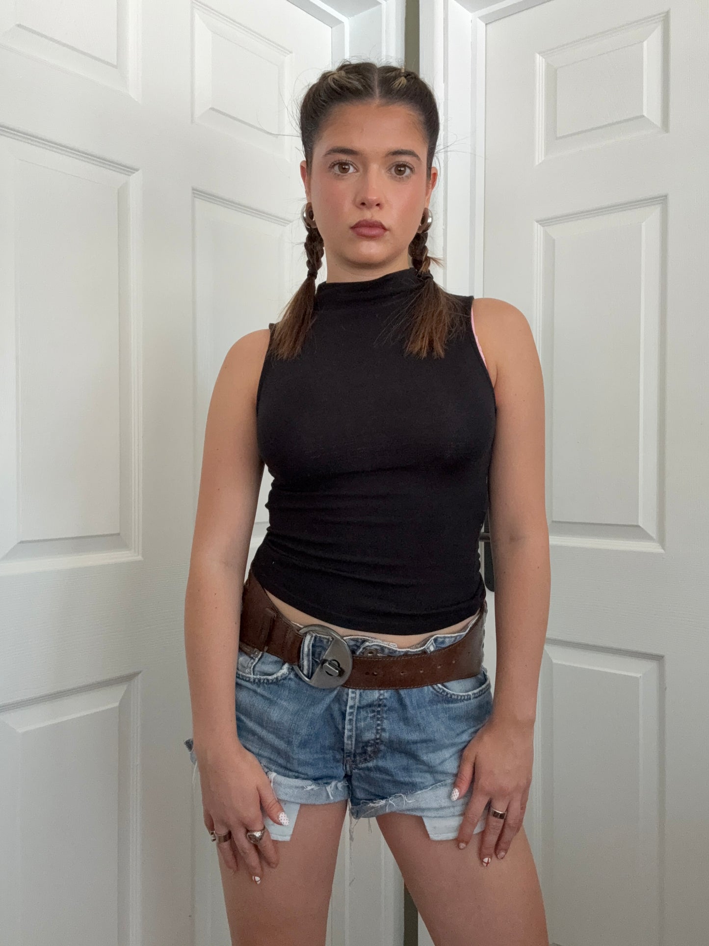 Diesel Red Leather Belt (XS)