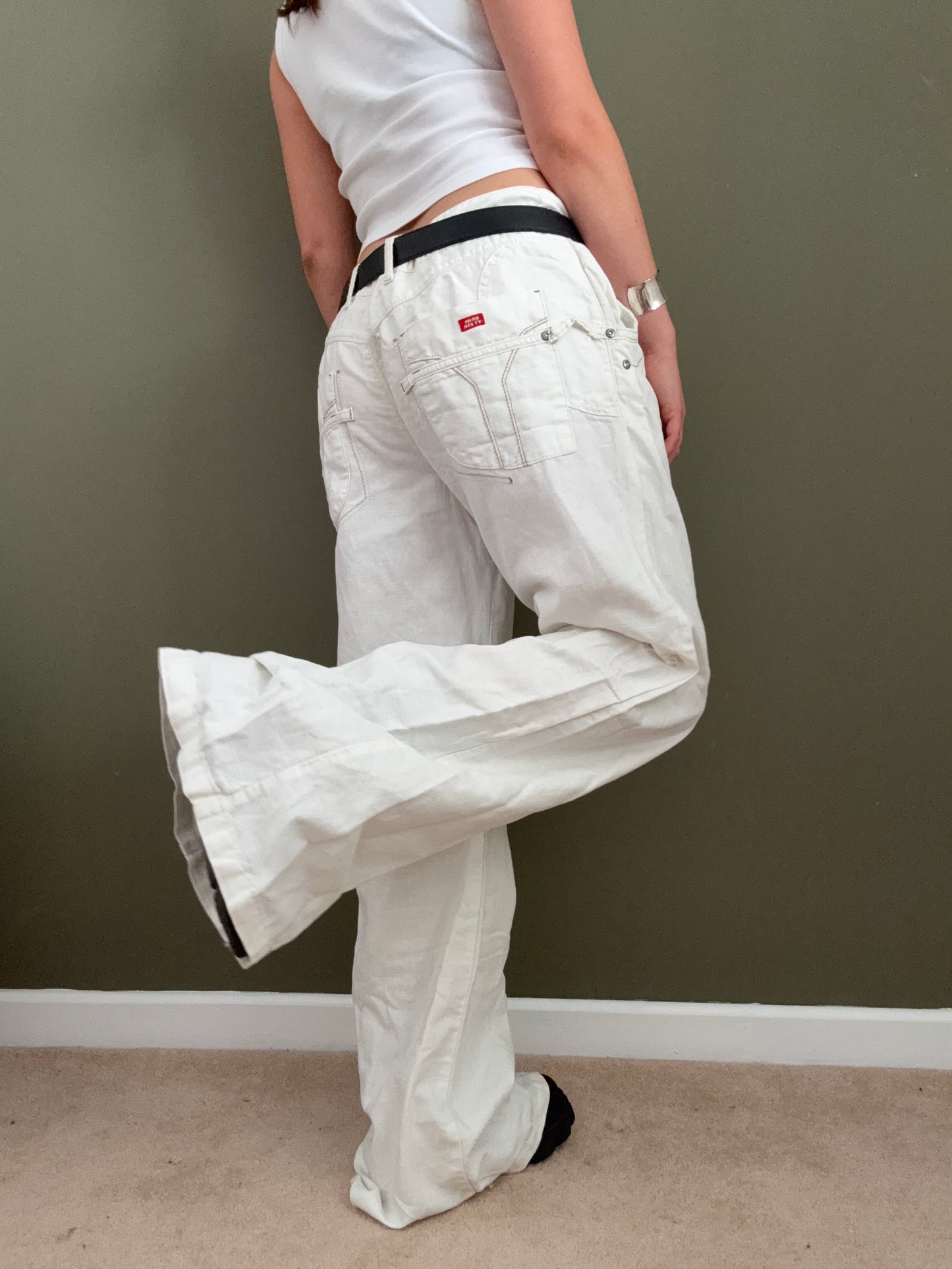 Miss Sixty White Baggy Trouser (33)
