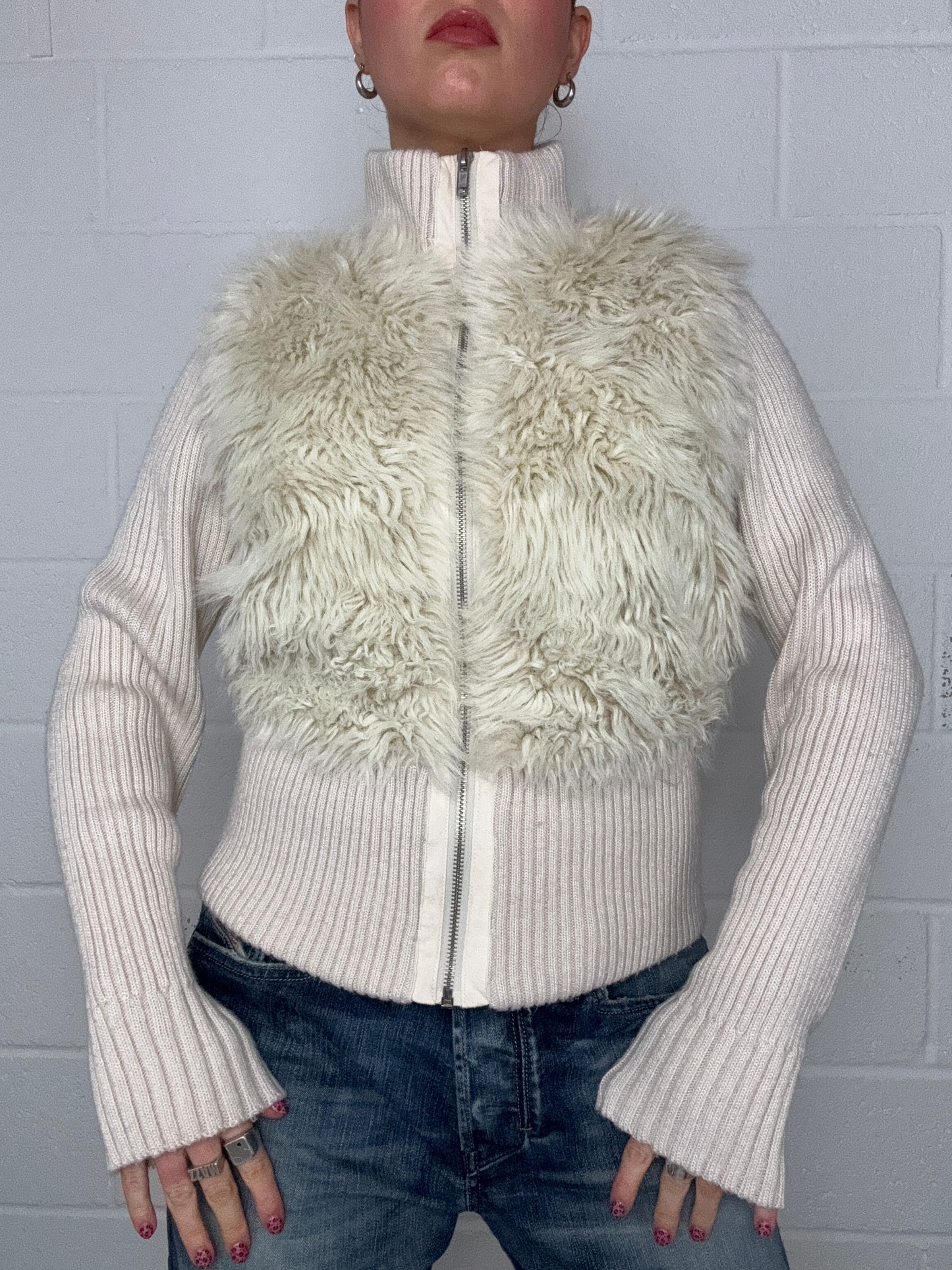 Faux Fur Zip Jumper (UK10)