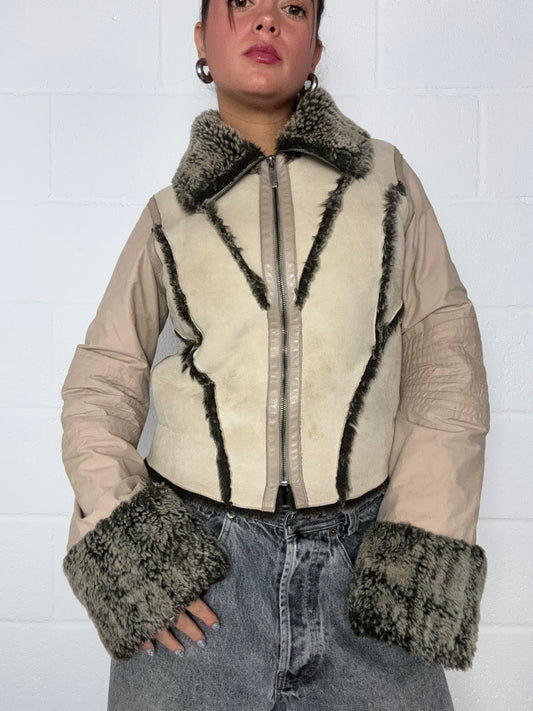 Y2K Faux Fur Fitted Jacket