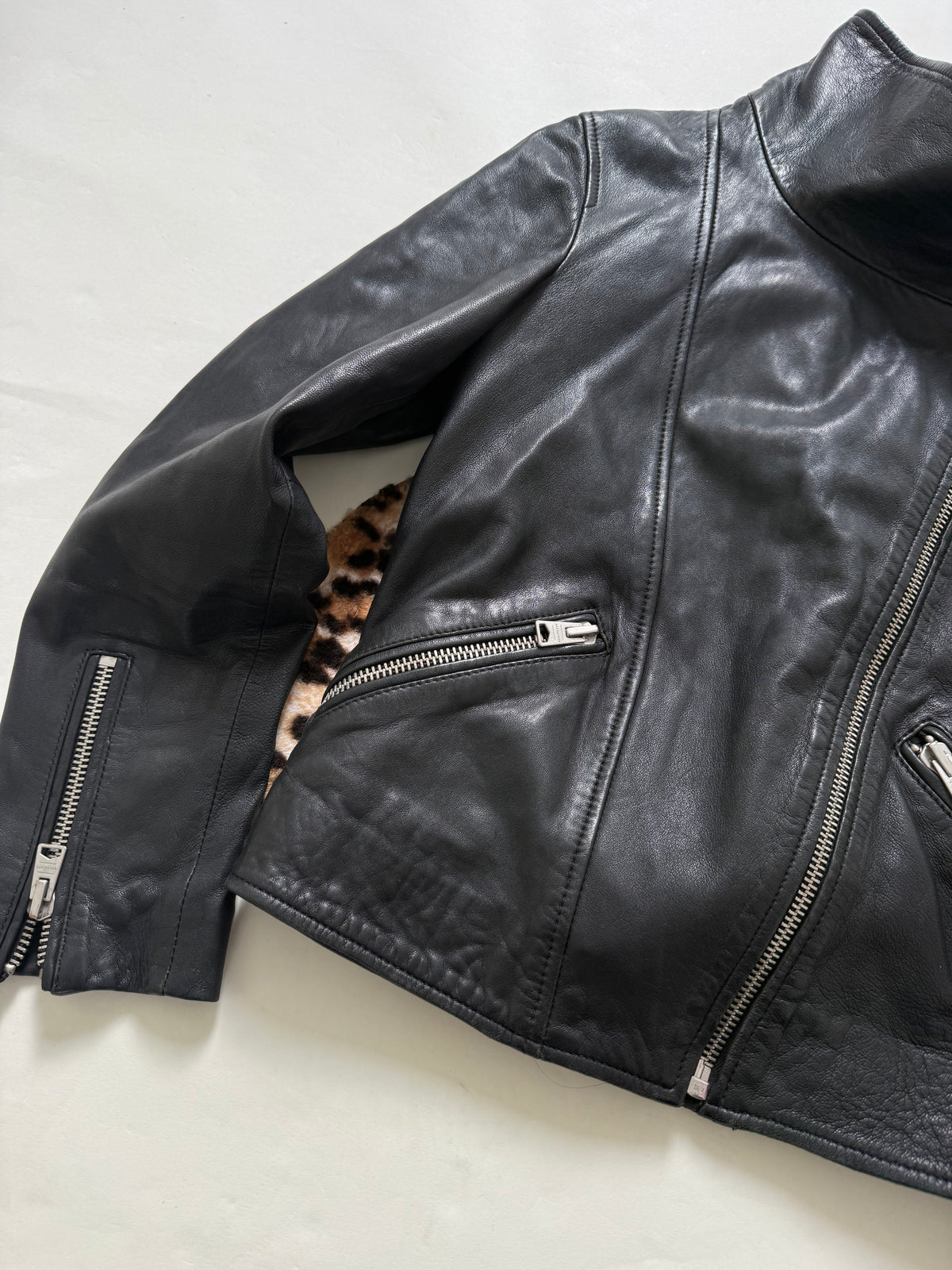 Allsaints Leather Buckle Jacket (UK10)