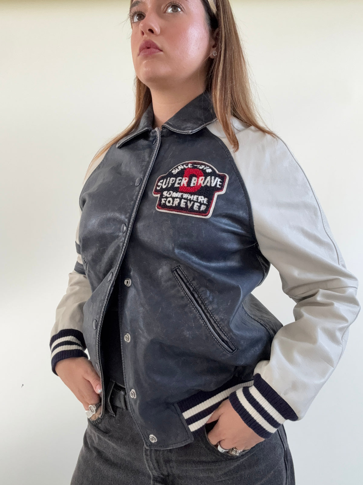 Diesel Leather Bomber Jacket (S)