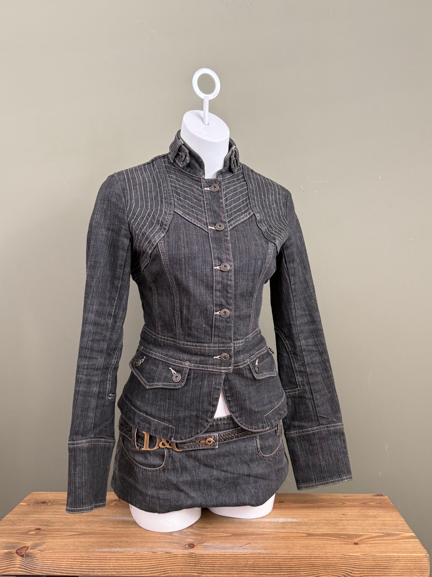 Karen Millen Denim Corset Jacket (UK12)