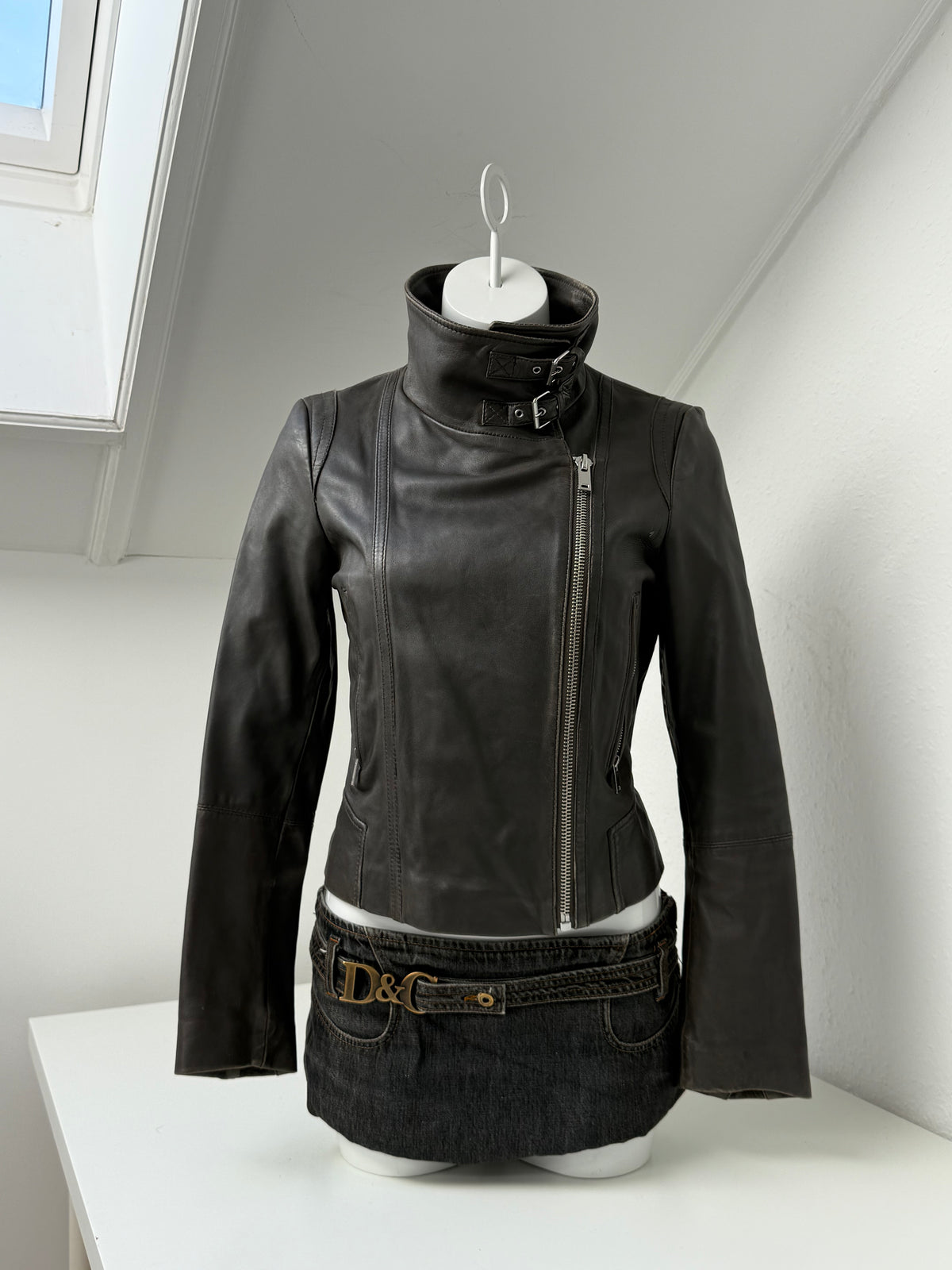 Leather Buckle Jacket (S)