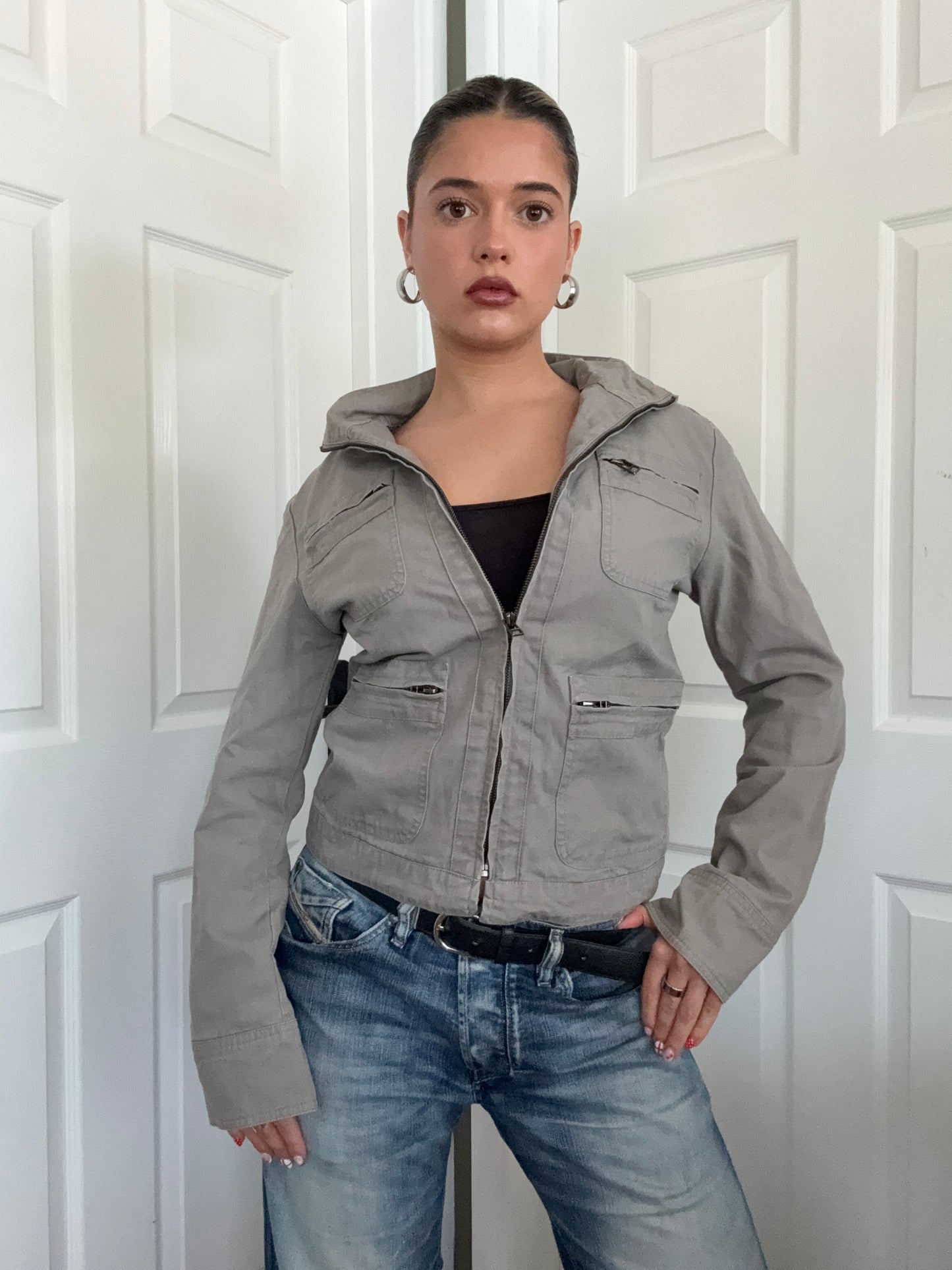 Y2K Cargo Jacket (M)