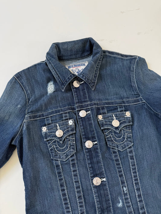 True Religion Denim Contrast Stitch Denim Jacket (S)