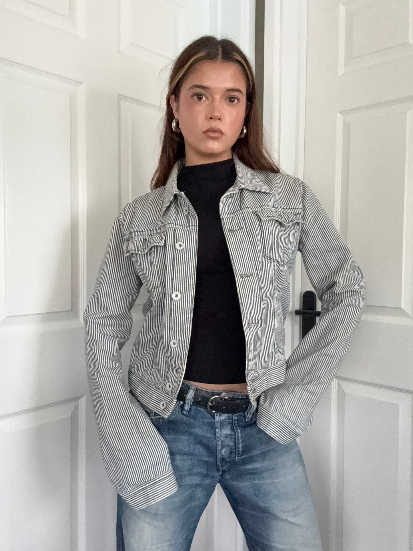 Diesel Pinstripe Denim Jacket (S)