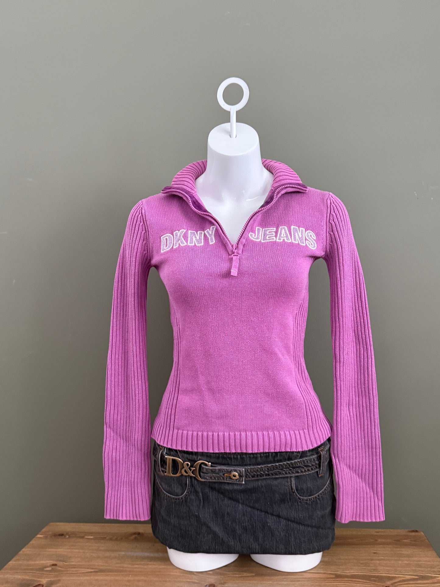 DKNY 1/4 Zip Knit Jumper (S)