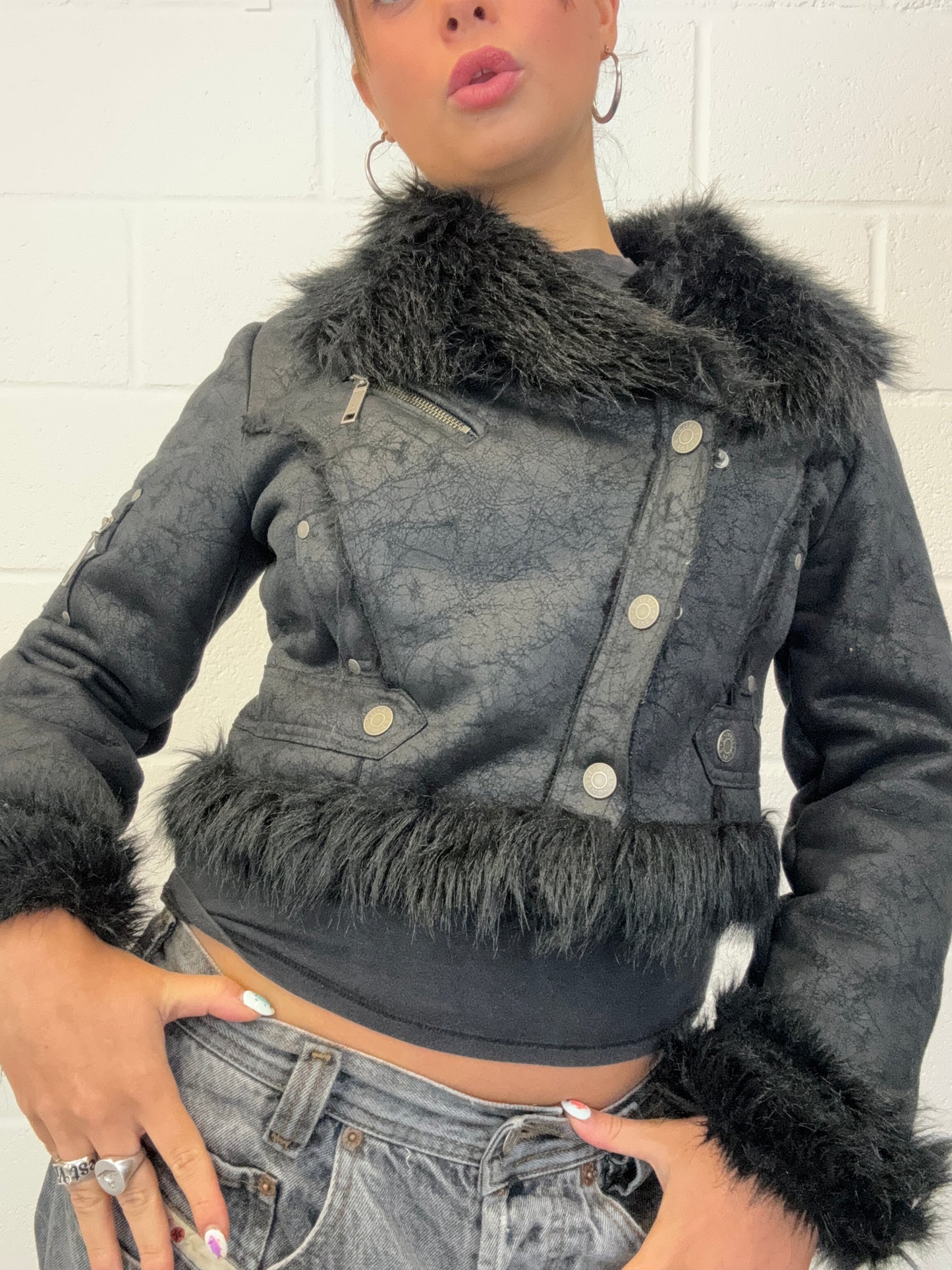 Y2K Faux Fur Jacket