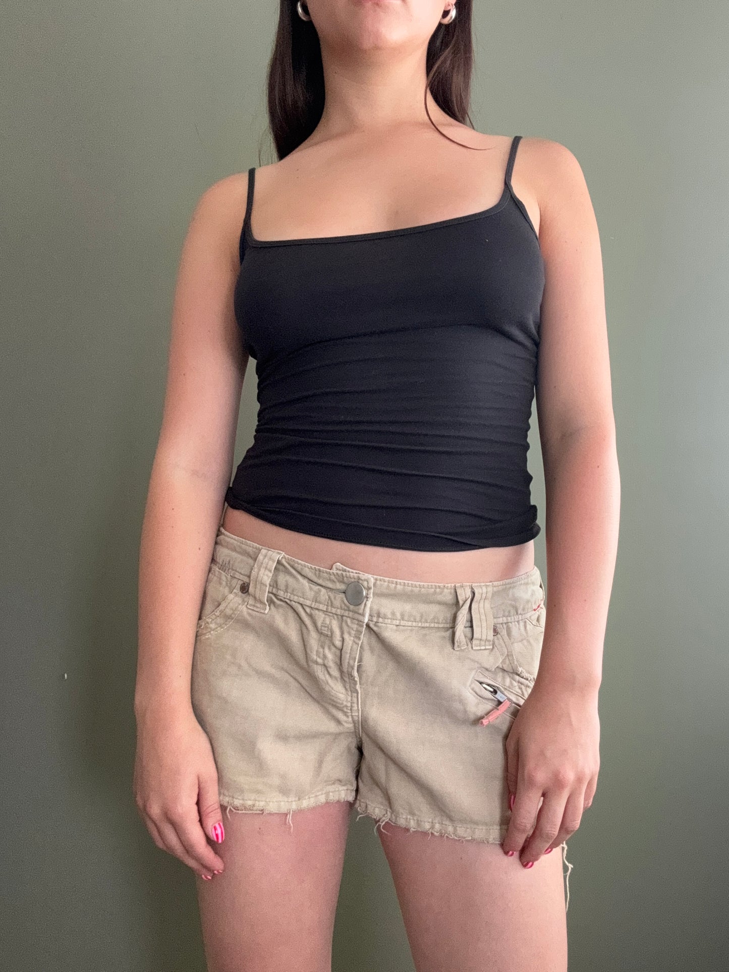 Beige Mini Shorts (UK10)