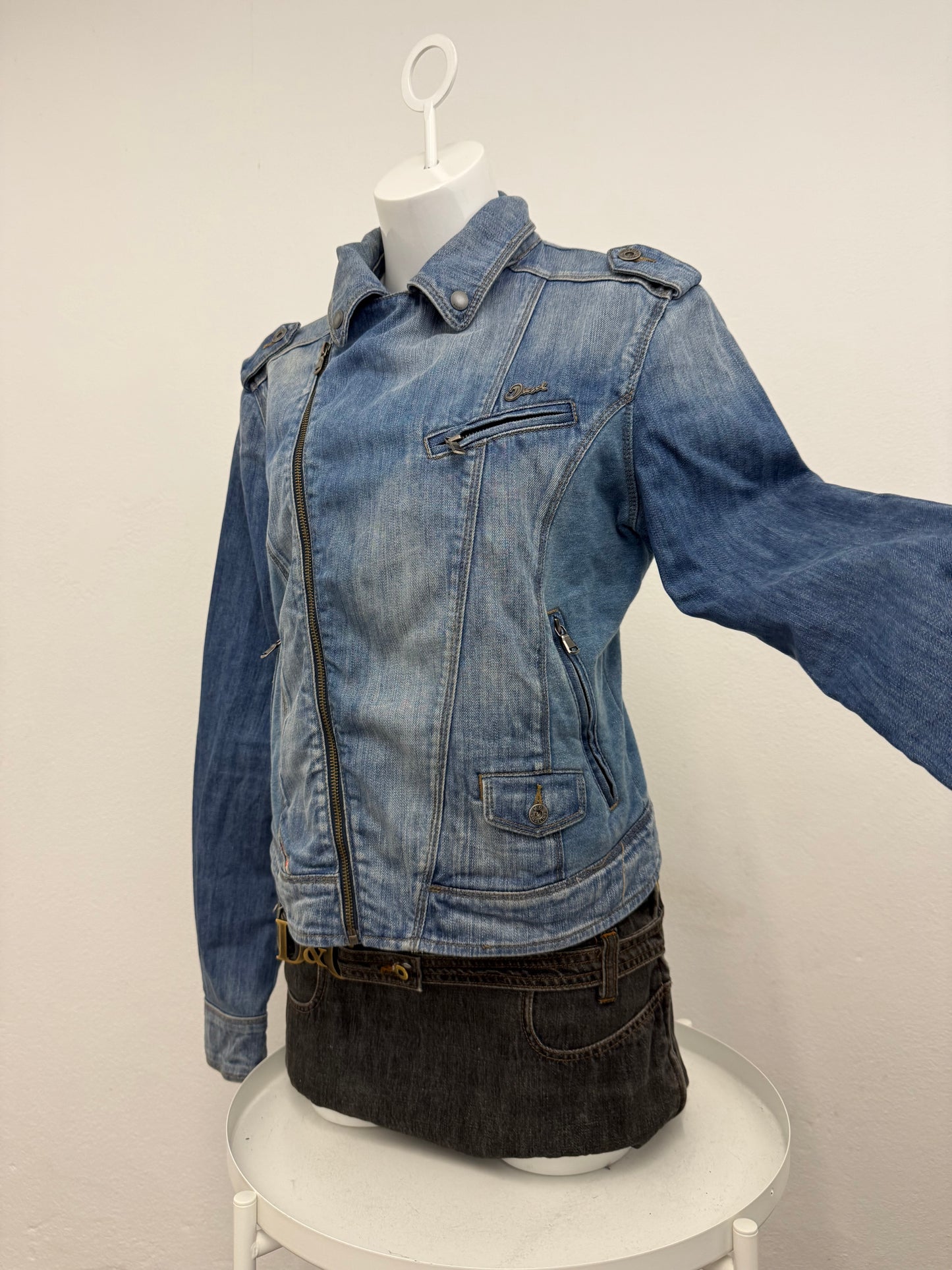 Diesel Denim Biker Jacket (L)