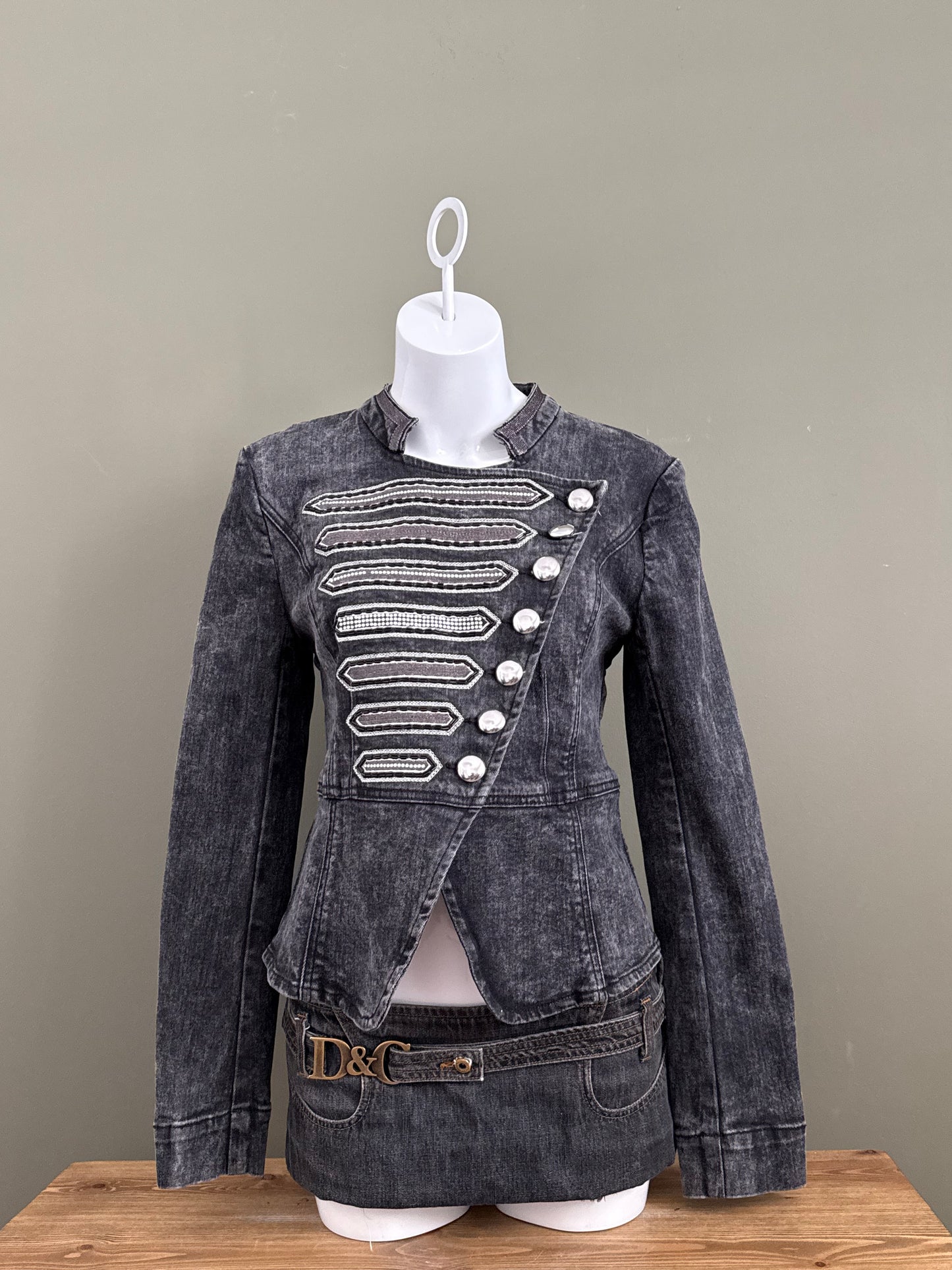 Denim Military Jacket (UK12)