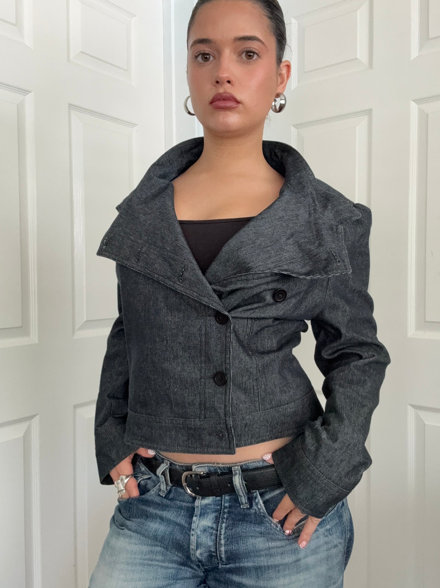 Asymmetric Button Jacket (UK14)