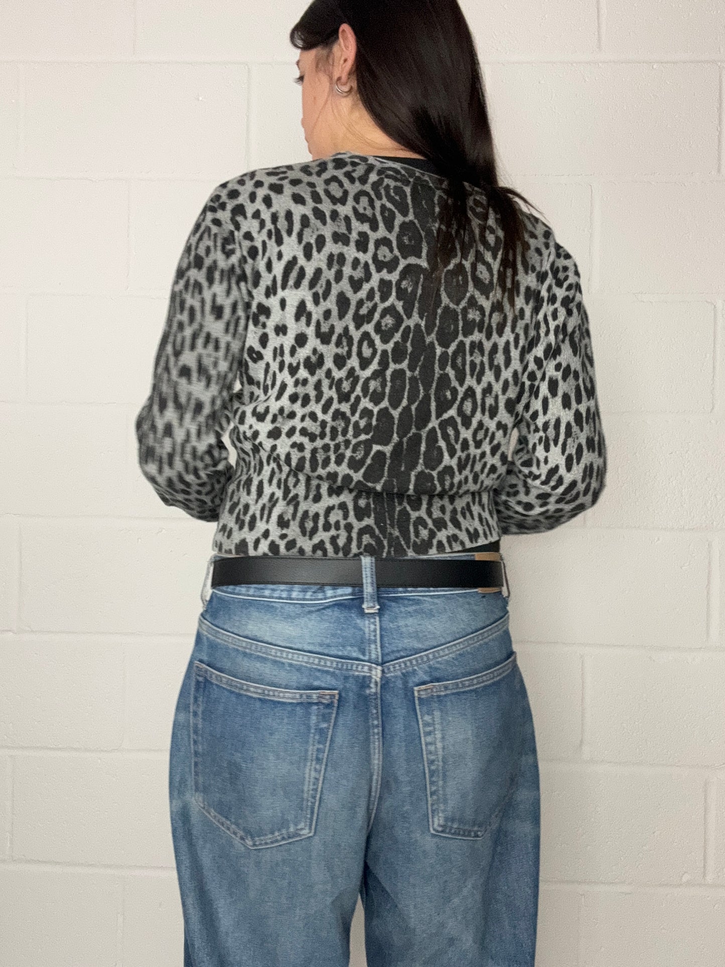 Leopard Knit Cardigan