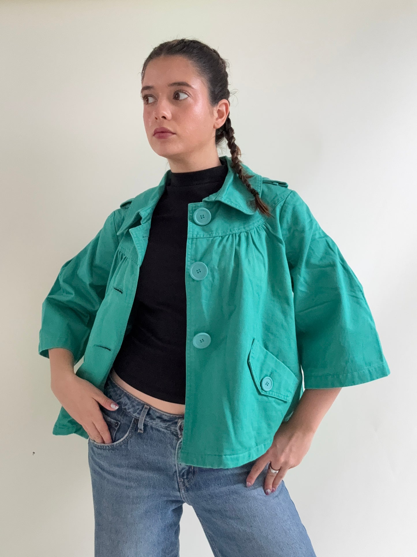 Oasis Teal Peacoat (UK12)