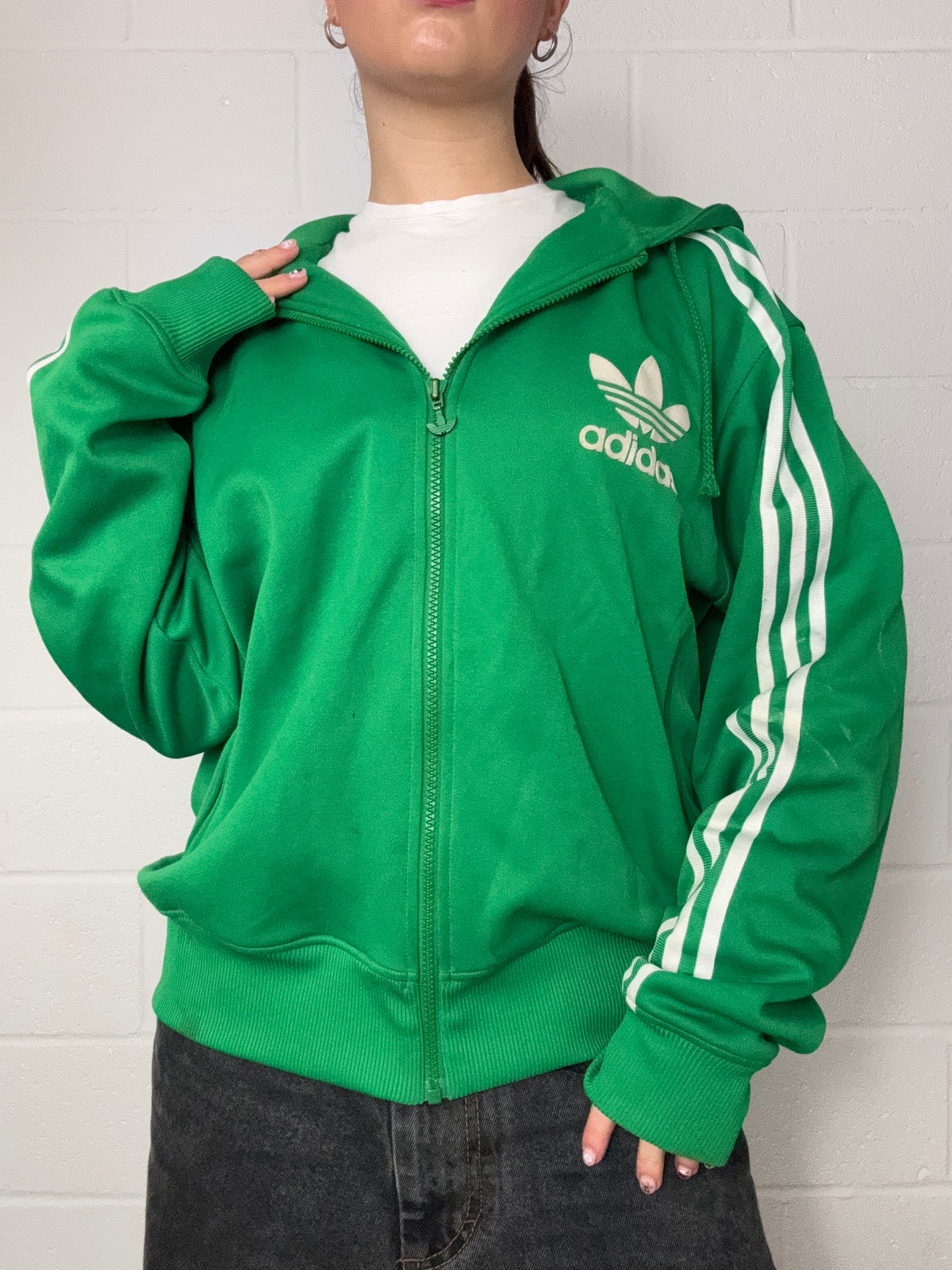 Green Adidas Hoodie (L)